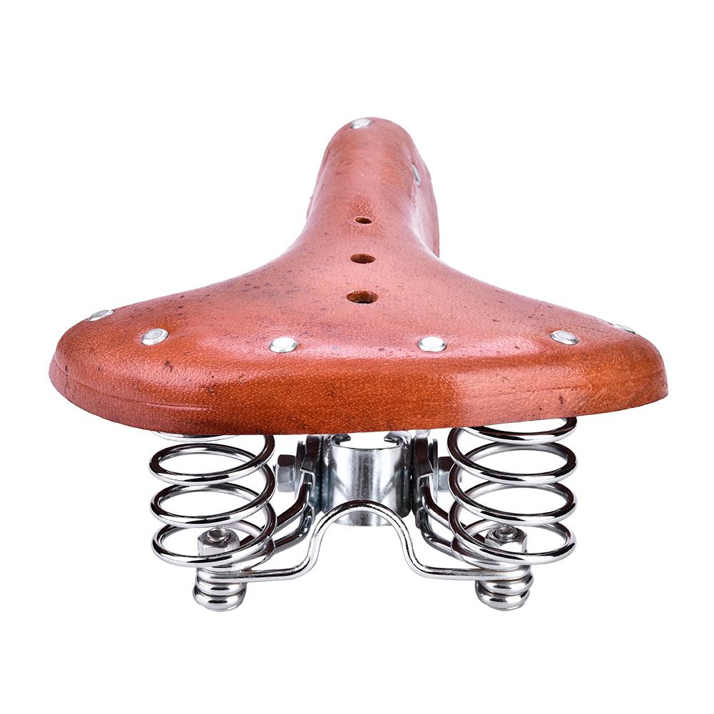 Vintage Mountain Bike Saddle with Shock Absorbing Springs, Ergonomic Wide Design for   Standard Posts, Crafted with   Lasting Comfort and R