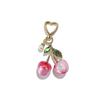 Colorful Design Simulation Fruit Keychain 3D Small Fruit Metal Bag Decoration Trendy Style Key Ring Handbag Decor