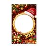 Santa Hat Pattern Hollow Frame Multicolor Hollow-Out Frame  Xmas Party Decor