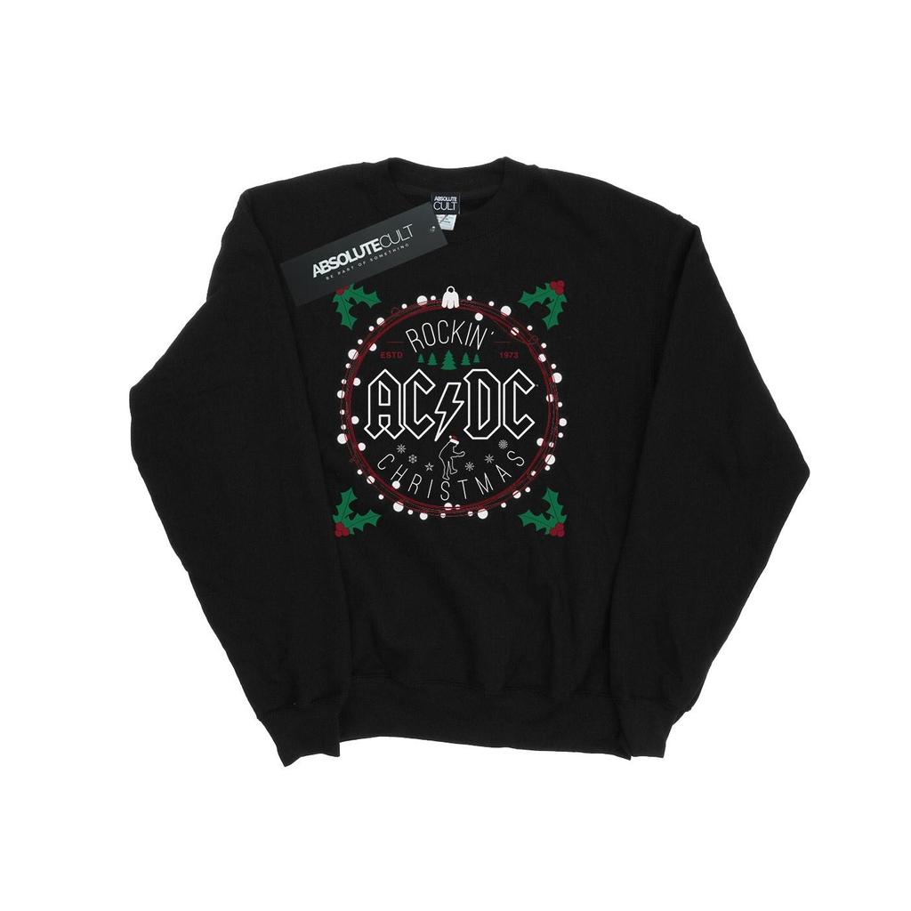 AC/DC Womens/Ladies Christmas Circle Sweatshirt