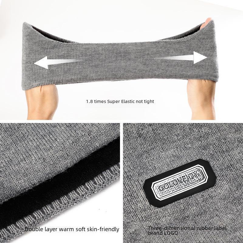 Зимние горнолыжные наушники для мужчин 2024 года: Ветрозащитный, двухслойный, крепится на голову и спину для езды на велосипеде на открытом воздухе