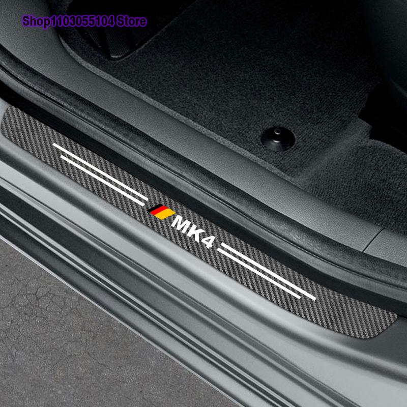 4 шт. Наклейка на порог из углеродного волокна для Volkswagen VW GOLF 4 5 6 7 MK7 MK4 MK5 MK6 MK1 MK2 MK3 MK8