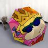 Cartoon Character Bald Head with Crown Automatic Opening and Closing, 8 rib Structure Portable Umbrella, Suitable for Men and Women in All S