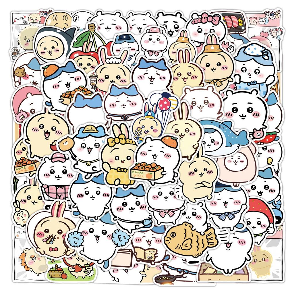 60 PCS Korean Style Cute Animal Stickers, Waterproof Vinyl Decals for Phone Case Cup Notebook Helmet Fridge Decor