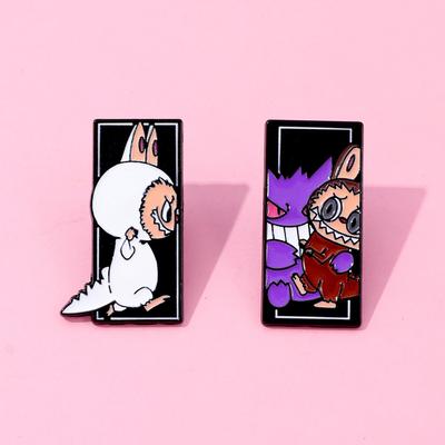 Личность креативный rabub металлическая значок лесной эльф labubu мультфильм сплав брошь булавка украшение
