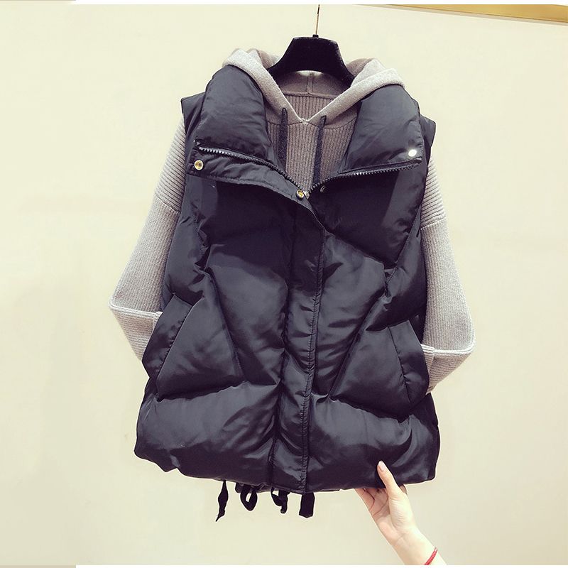 Жилет из пуха и хлопка, женская универсальная верхняя одежда, зимняя женская кофта-камисоль, женская весенняя корейская версия