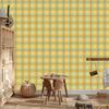 Yellow and blue checkered wallpaper, gold and yellow, for the living room and bedroom, 50x1000
