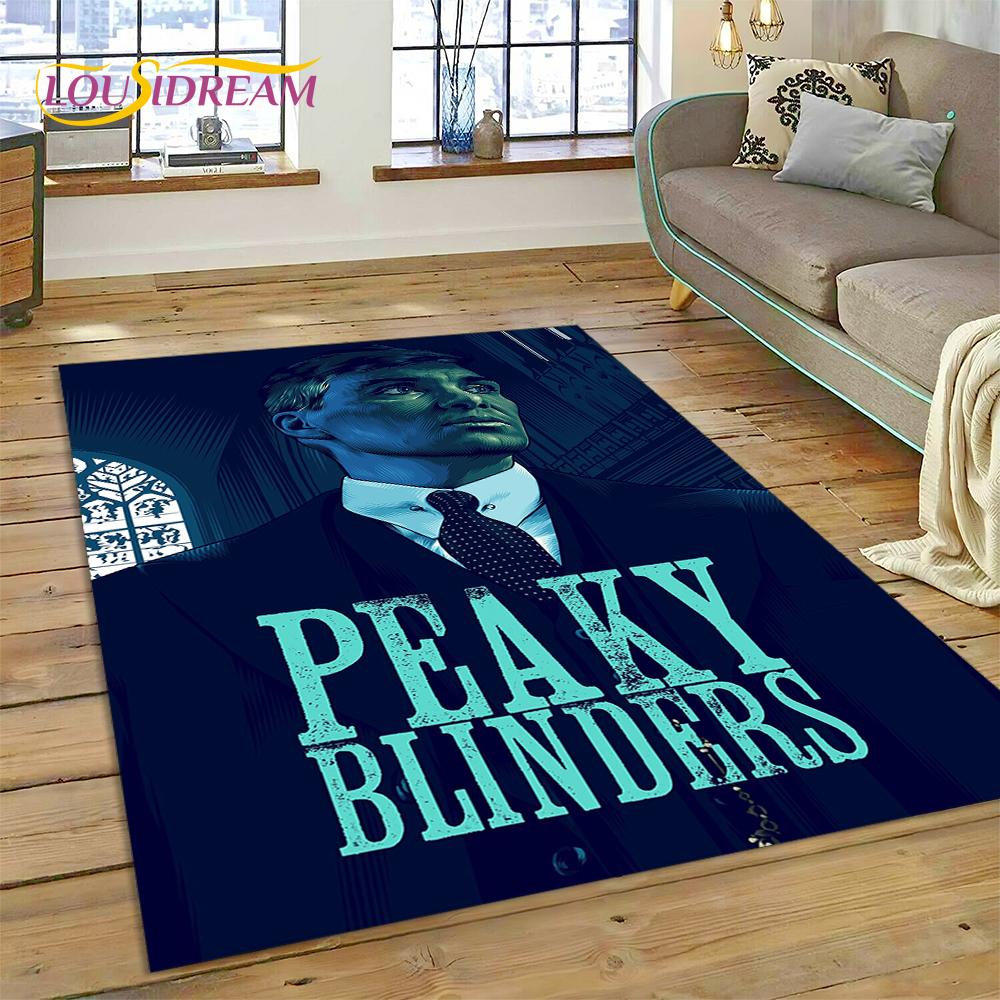 3D P-Peaky Blinders Tommy Shelby HD Rug Carpet for Living Room Bedroom Home Decor,Floor Mat Non-slip Decoration for Sofa Doormat