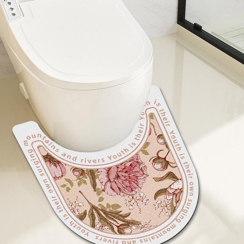 Washroom Doorway Moisture-wicking Mat Soft Diatom Mud Home Technology Cloth Bathroom Non-slip Mat Foot Toilet Quick Drying Mat