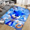 Sonic Lightning Flannel Pattern Square Carpet,Area Rug,Carpet Rug for Living Room Bedroom Sofa Playroom Decor,Non-slip Floor Mat