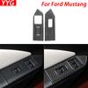 Для Ford Mustang 2009-2013 Аксессуары Панель управления стеклоподъемниками из углеродного волокна Накладка Декоративная наклейка на интерьер автомобиля