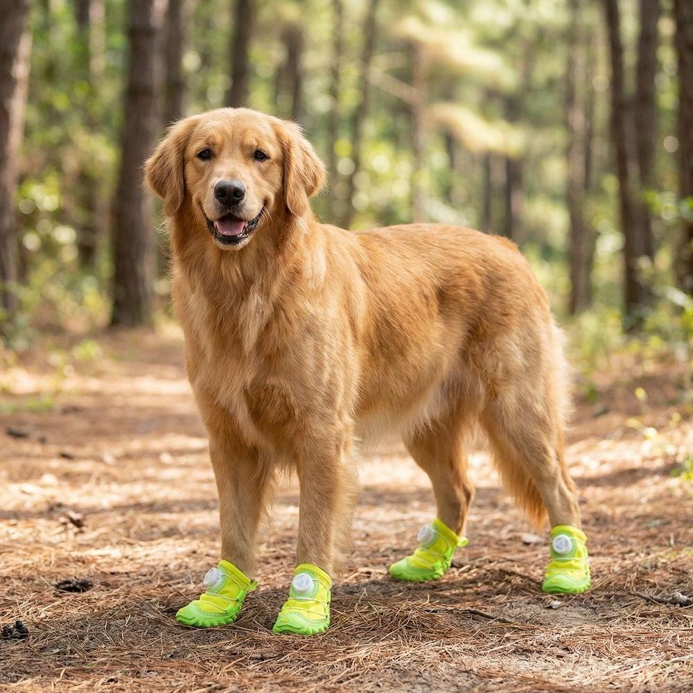 4PCS Anti-Slip Pet Mesh Boots Breathable Pet Paw Protector Wear-resistant Dog Sneakers  Daily Wear