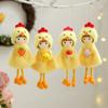 Cute Girl Hanging Ornament Yellow Happy Easter Decorations Easter Chicken Pendant  Party Favors