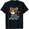 Cute Bengal Cyborg Cat Robot Men Women Girls Kids T-Shirt