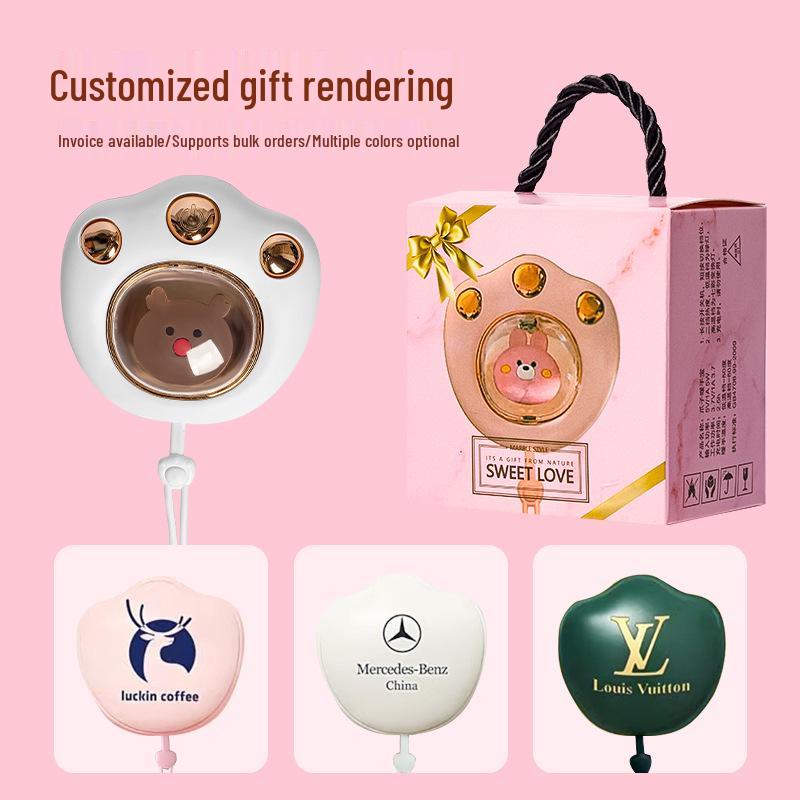 Перезаряжаемая магнитная грелка для рук в форме кошачьей лапки - Портативный электрический обогреватель, Идеально подходит для использования в дороге, В подарочной упаковке.