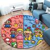 Super Mario Poster Round Area Rug Carpet Rug For Living Room Bedroom Sofa Playroom Decor Nonslip Floor Mat