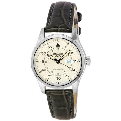 5 Sports GMT Champagne Flieger Suit Style Leather Remeze Automatic SRPJ87K1 100M Men Watch