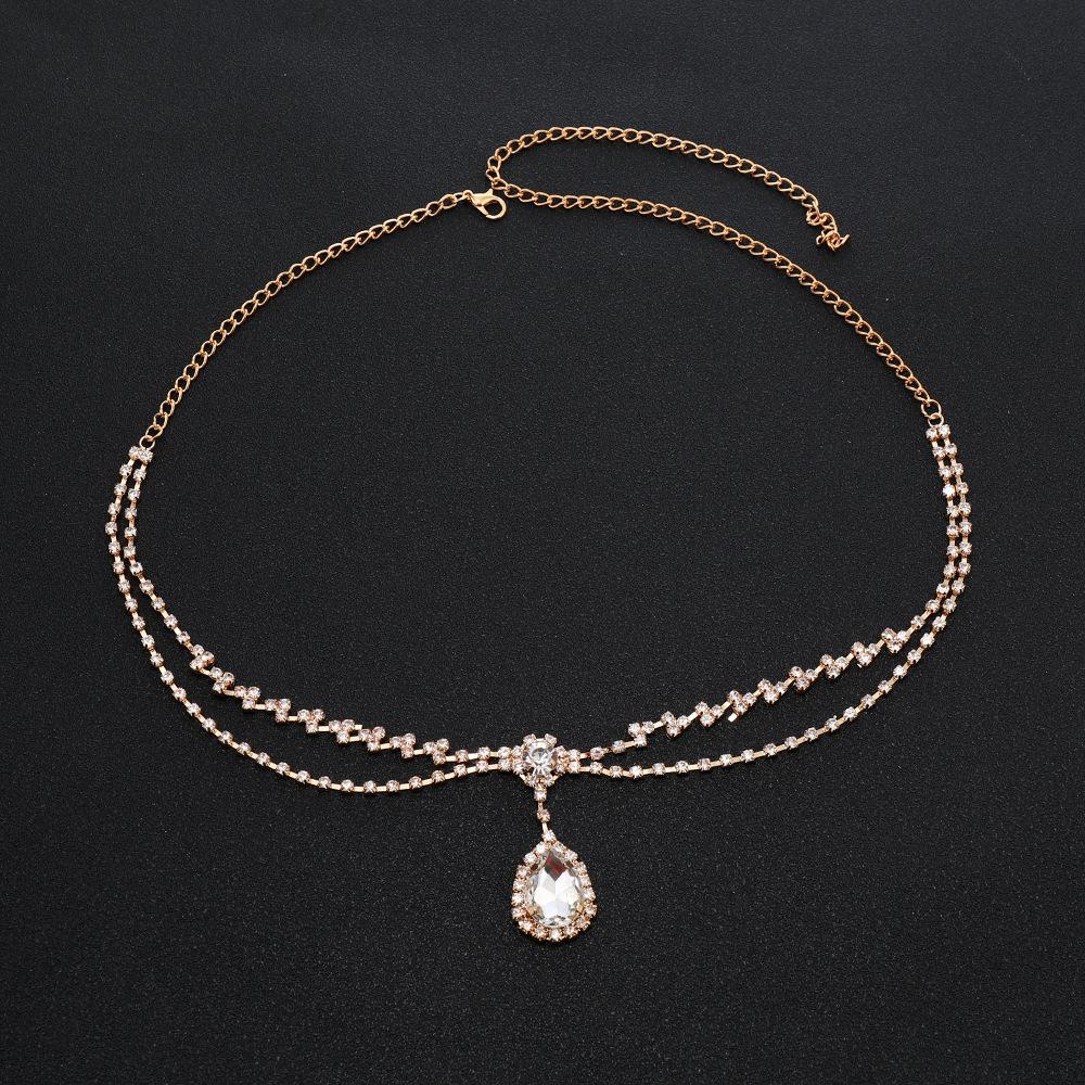 Модные аксессуары для волос, персонализированная уличная фотография, креативная универсальная цепочка для волос со стразами, темпераментная цепочка на лоб с бриллиантами