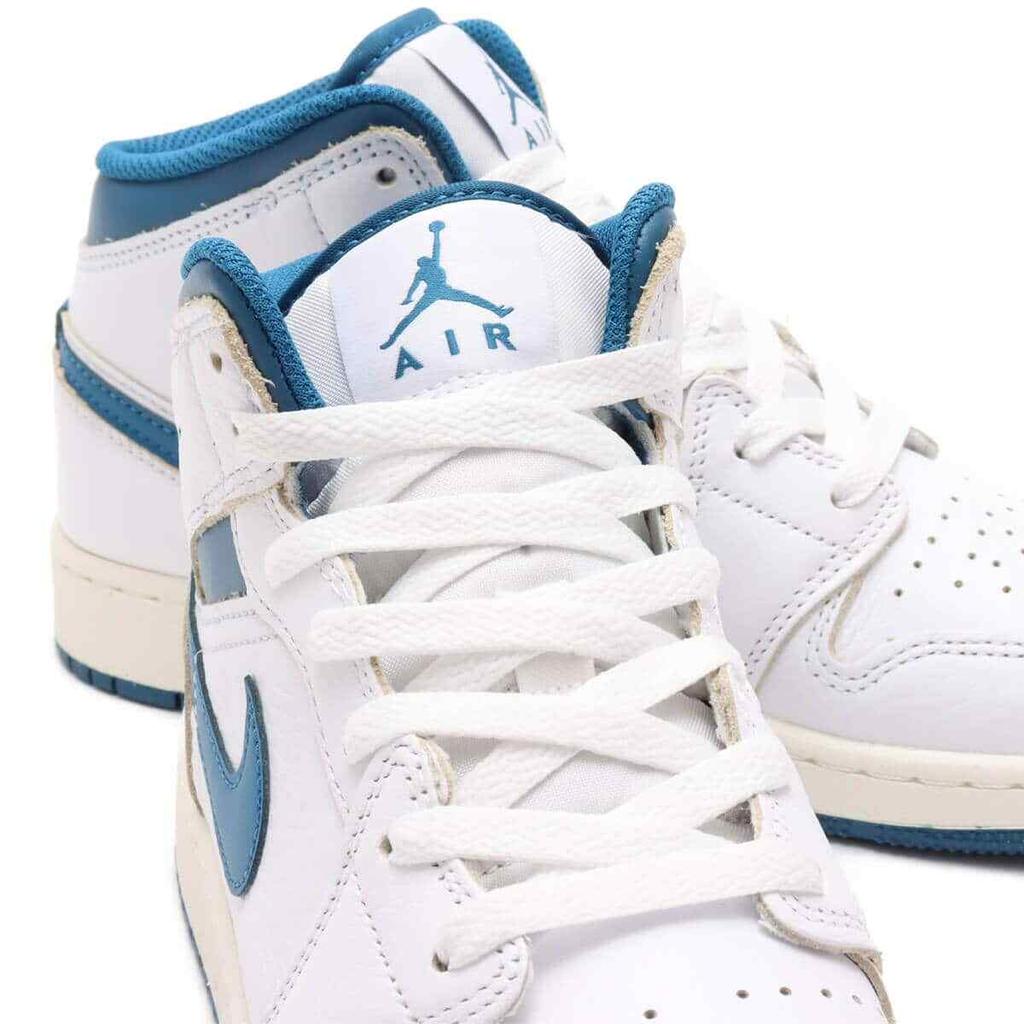 FN7432-141 Nike GS Air Jordan 1 Mid SE Белый Парус Промышленный Синий