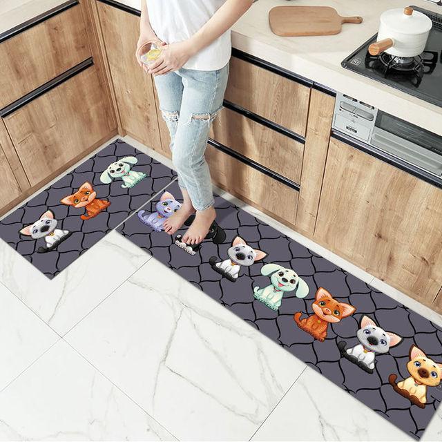 Кухонный коврик для пола, домашний входной коврик для ванной комнаты, противоскользящий моющийся коврик, ковер для прихожей, гостиная, спальня, коридор, длинный ковер