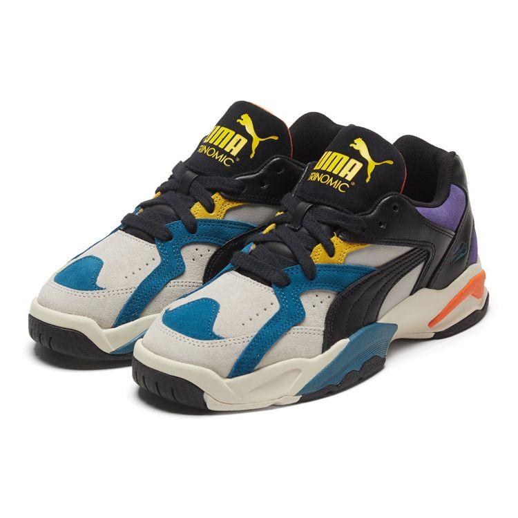 Puma Performer Винтажные кожаные кроссовки на шнуровке с низким верхом, в стиле «папиных кроссовок», унисекс, серые, черные, синие 374129-02