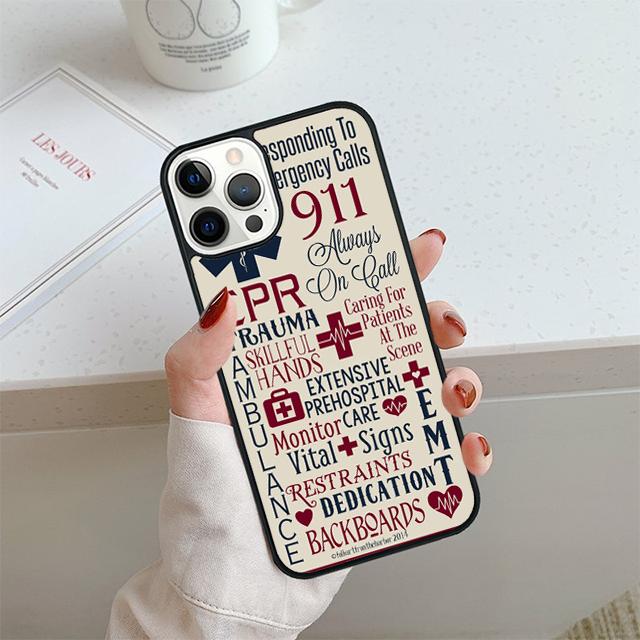 Медицинский спасательный чехол для телефона EMT EMS для iPhone 17 Air 13 12 Чехол для Apple 14 15 16 Pro Max Plus Coque