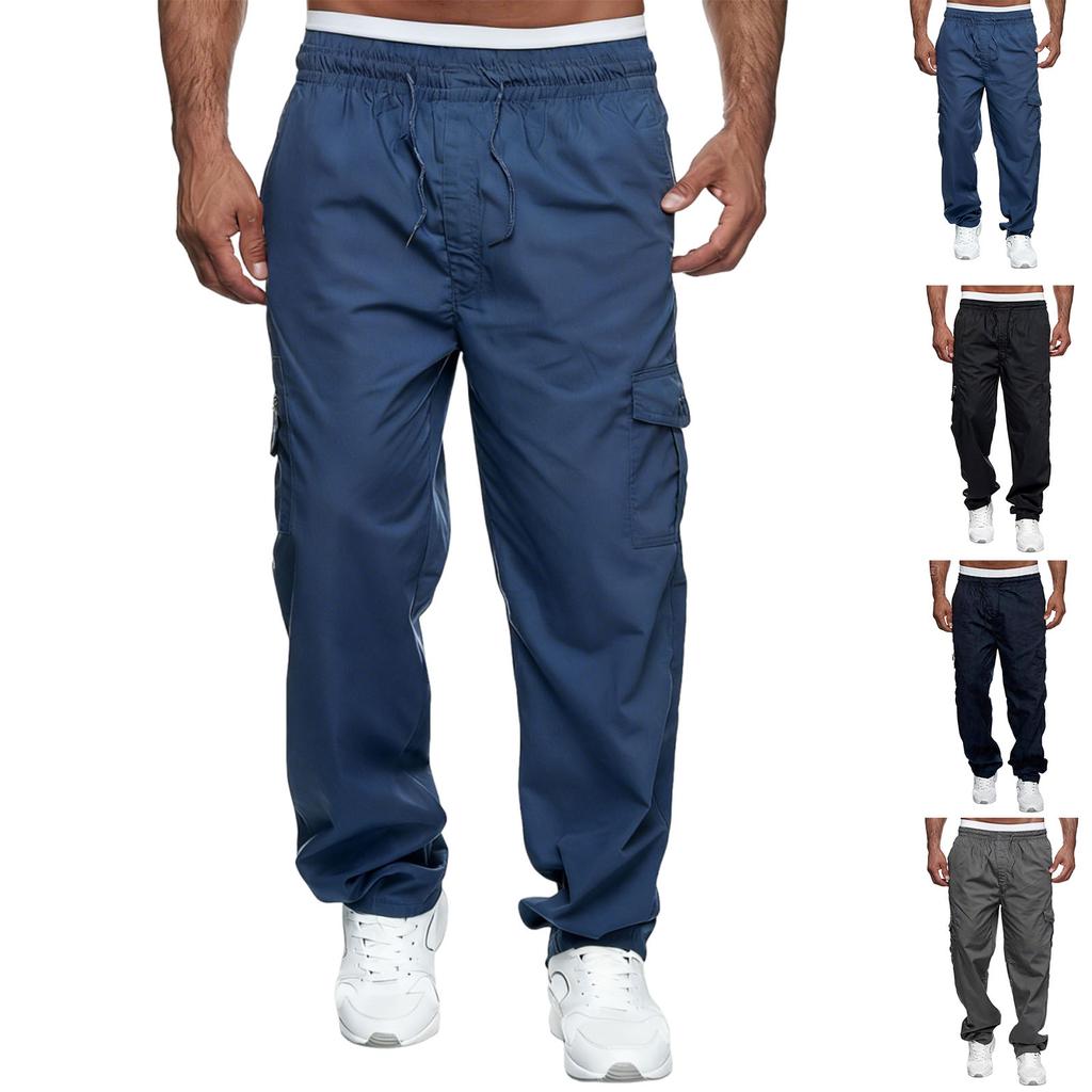 Men's Multi-pocket Wide-leg Work Pants / Outdoor Pants / Fitness Pants