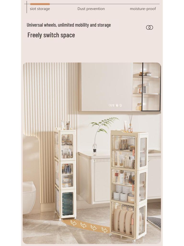 Waterproof Bathroom Gap Storage Cabinet & Drawer Rack