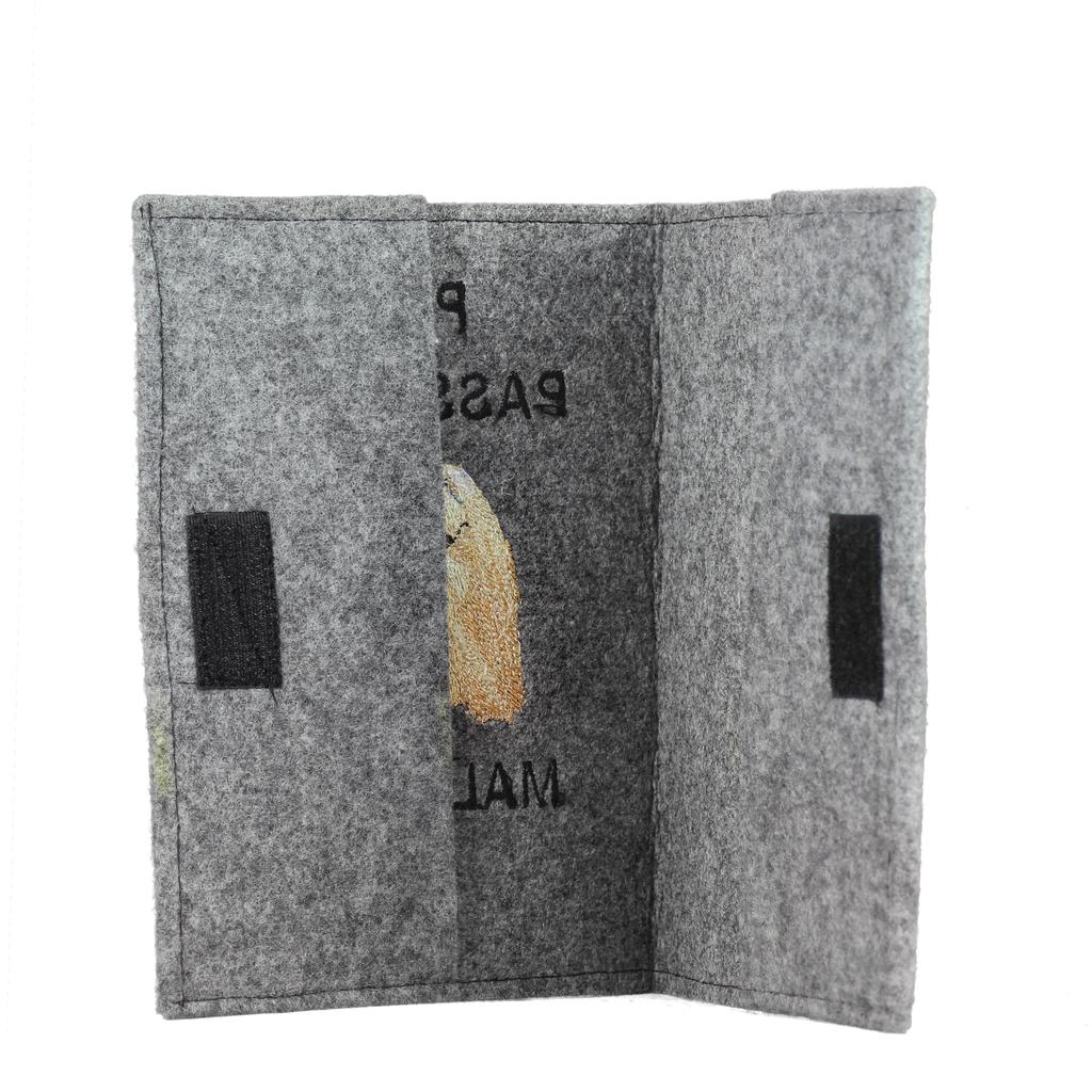 Maltese - Dog passport case, document case, gift for the traveller from the Art-Dog brand