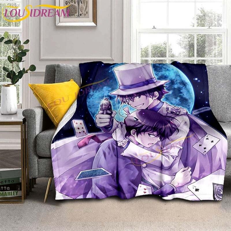 Detective and Thief Conan Blankets Classic Anime Flannel Blankets Sofa Throw Blanket Children Adult Gift Travel Camping Blankets