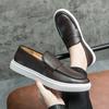 Fashion Men Leather Loafers Shoes Summer Shoes Men's New Fashion Footwear Flat Comfy Leather Driving Shoes Men Casual Soft Sole Sneakers