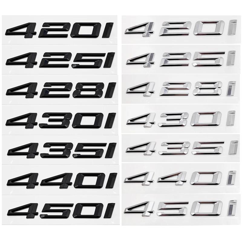 ABS Car Rear Trunk Letters Logo Badge Emblem Sticker For BMW 4 Series 420i 425i 428i 430i 435i 440i 450i F30 F32 F33 F36 G26 G22