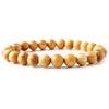 Palo Santo Bracelet 8mm Peruvian Sacred Tree Holy Wood Wooden Prayer Beads Fragrant Wood Inner Diameter [GOLD STONE] Approx. 16.5cm
