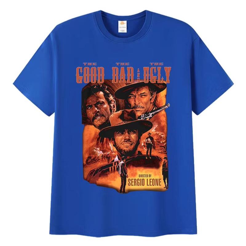 90s Retro The Good The Bad and The Ugly Graphic Printed T Shirts Men Women Hip Hop T-shirt Print Crew Neck Casual T Shirt