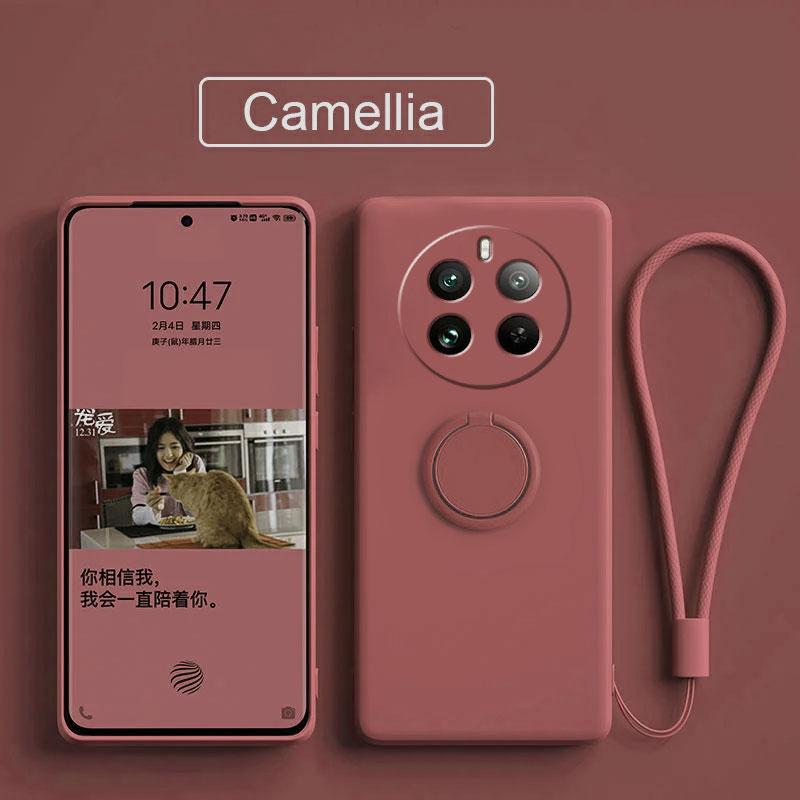 Чехол для Realme 12 Pro Plus, жидкий силиконовый держатель для кольца, мягкий чехол для телефона Realme 12 Pro + обновленная противоударная задняя крышка Fundas