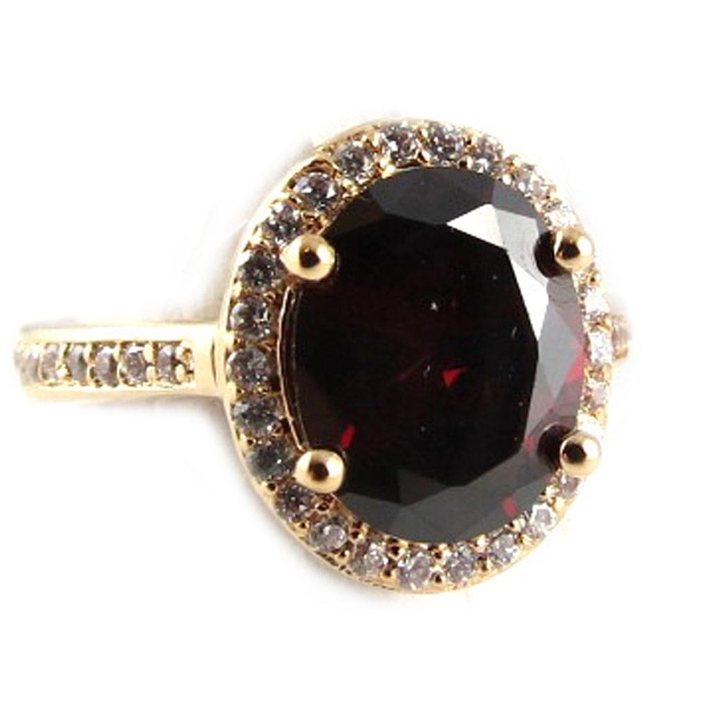 Red 'Sissi' Gold Plated Ring
