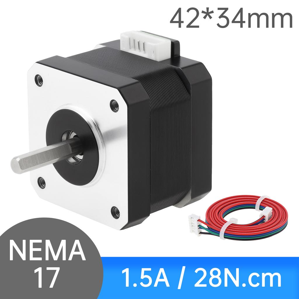 Шаговый двигатель Nema 17 60MM биполярный 2A 85N.cm(118 унций.дюйм) 42 двигателя 2 фазы 4 провода биполярный шаговый двигатель 1.8 градуса для ЧПУ 3D принтера