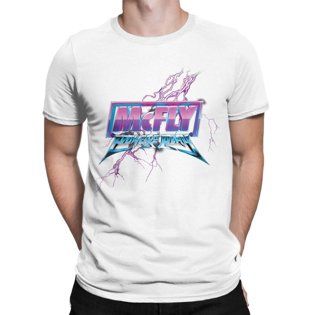 Мужская футболка McFly Power To Play Logo Awesome 100% Хлопковая футболка с коротким рукавом Поп-рок футболка с круглым вырезом Одежда Большой размер