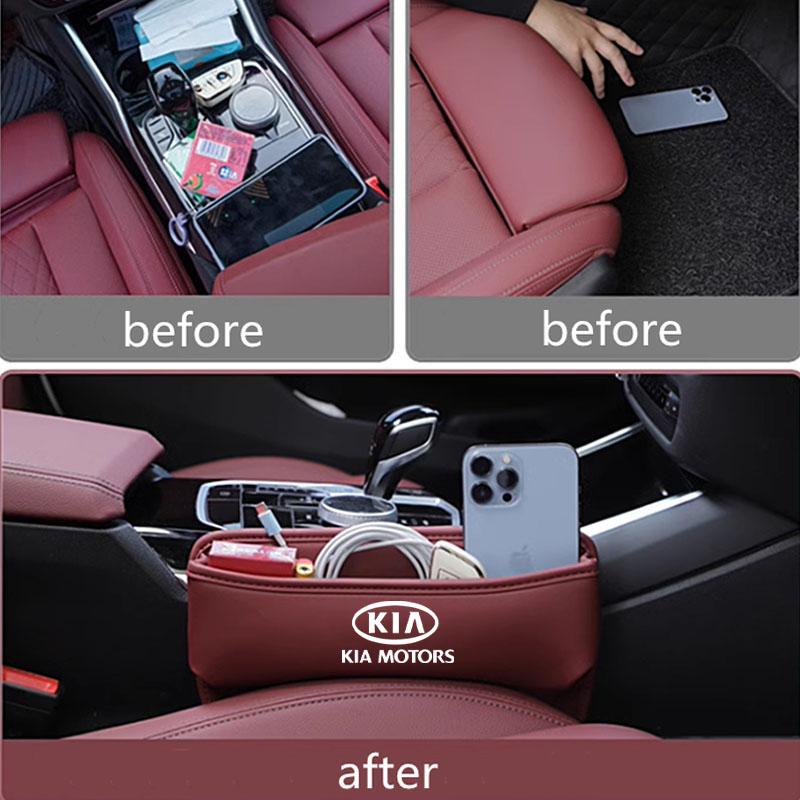 Car Seat Gap Organizer Auto Console Side Seat Filler Box For KIA sportage cerato Optima K2 K3 K4 K5 rio soul stonic Accessories CF5