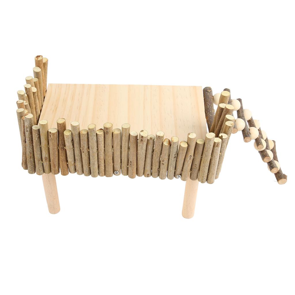 Платформа для лазания хомяка деревянная жевательная игрушка игровая площадка для маленьких домашних животных с ограждением для сахара