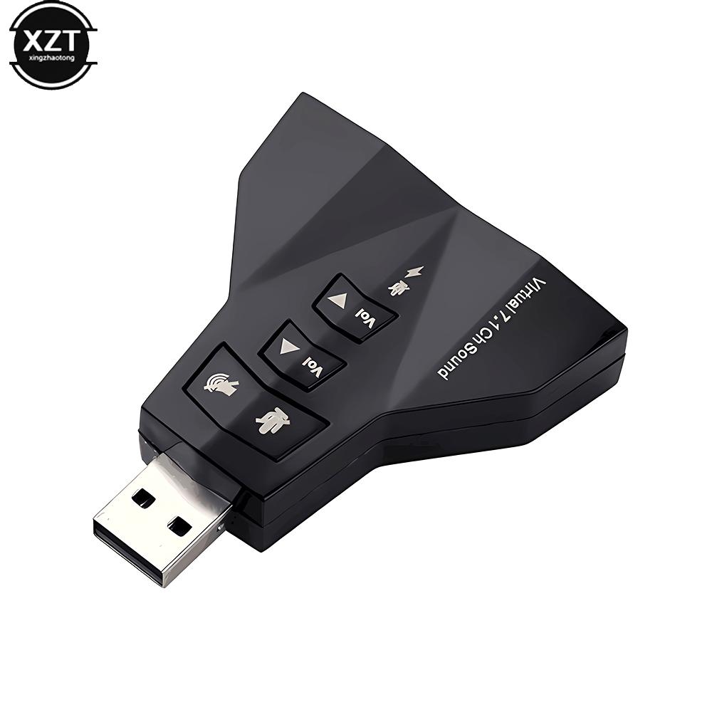 Внешняя виртуальная USB-звуковая карта 7.1-канальная 3D-звук Аудиоадаптер Двойной микрофонный двойной аудиоинтерфейс Выход НезависимыйХороший продукт