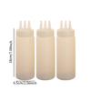 3x Sauce Bottles Squeeze Leakproof Container with Small Pointed Nozzle for Oil Restaurants Syrup Cookie Decorating Grilling