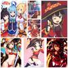 Vintage Anime KonoSuba Megumin White Paper Posters and Prints Bedroom Bar Cafe Decoration Mural  Retro Wall Art Painting Home Decor