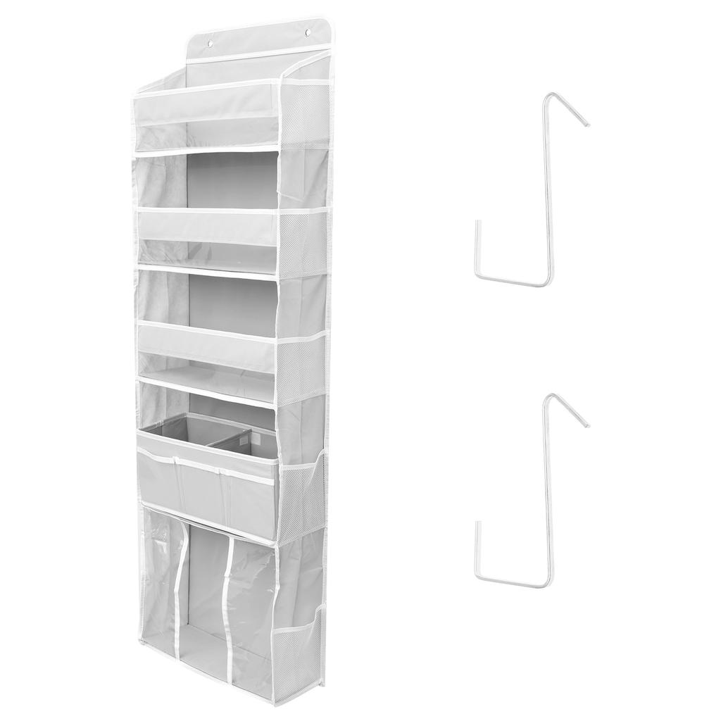 5 Layer Over The Door Organizer Hanging Bag Foldable Bathroom Behind The Door Snacks Toys Clothes Storage Holder