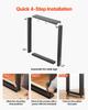 Table Legs, 750 x 600 mm (H x W) Square Steel Furniture Legs, Modular Design, Easy Assembly, 1000 kg Max Load Heavy Duty, for Home Office Desk,
