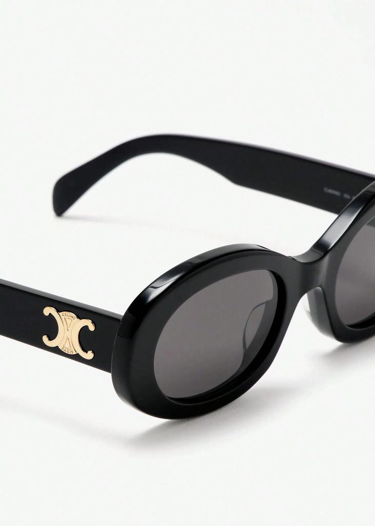 Celine Солнцезащитные очки Triomphe CL40194U-01A Черные Овальные