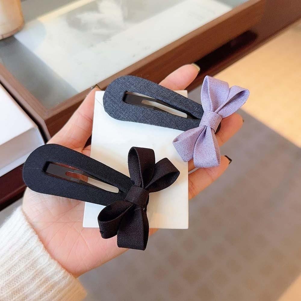 High-end Plaid Bow Hairpin Zinc Zinc Alloy Korean Barrettes Hair Clip for Bangs Bownot Hair Clip Women