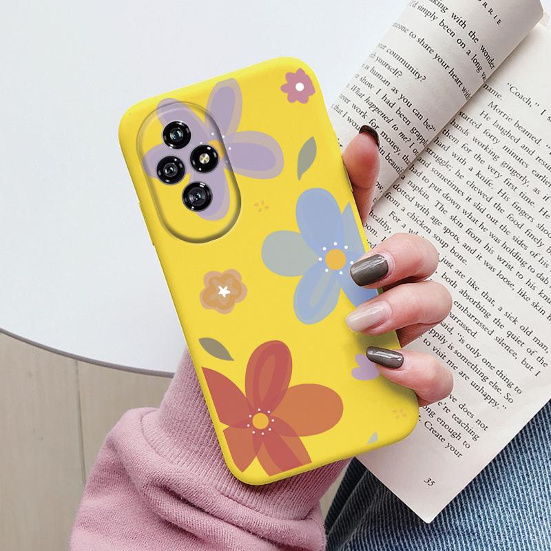 Красивые Цветы Для Чехла Honor 200 Милое Сердечко Леопардовый Принт Мягкий Силикон Матовый Защитный Чехол Для Honor 400 Lite Pro
