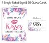 Inkdotpot How Many Kisses In The Jar White Floral Bridal Shower Game 1 Sign   30