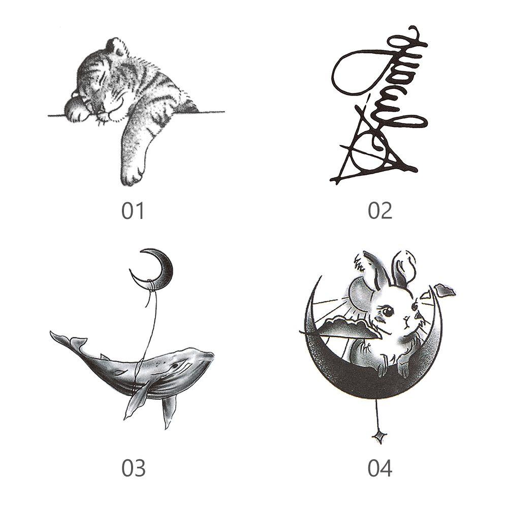 New Whale Student Moon Temporary Tattoos Tattoo Stickers Male and Female Couples